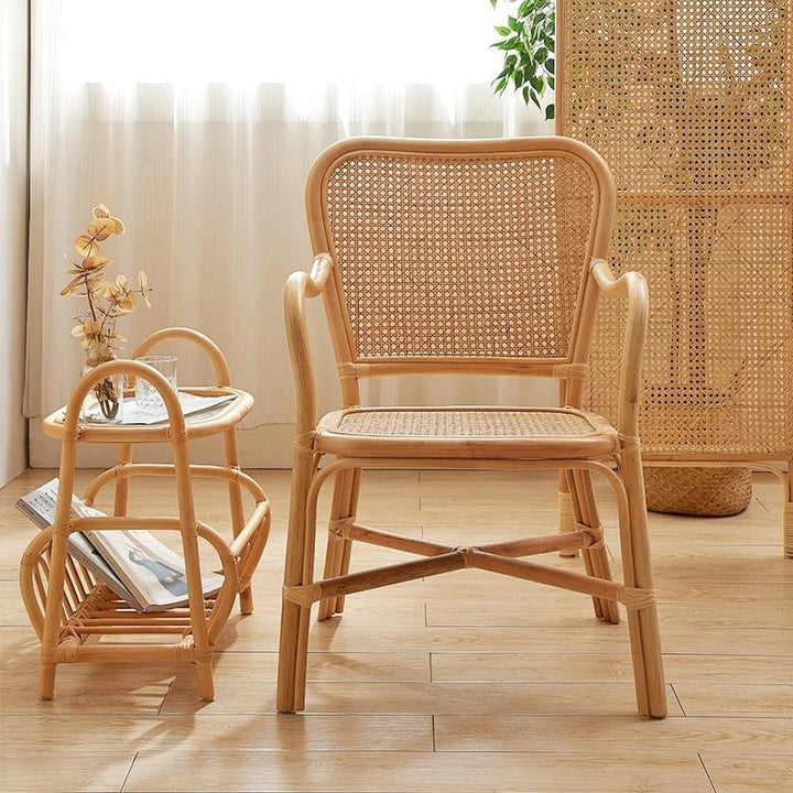 Rattan Chair and Cofee Table