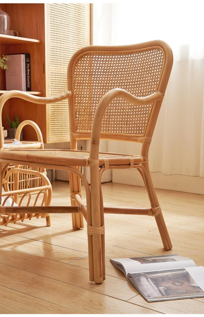 Rattan Chair and Cofee Table