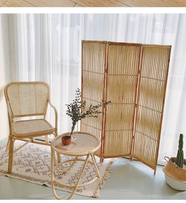 Rattan Chair and Cofee Table