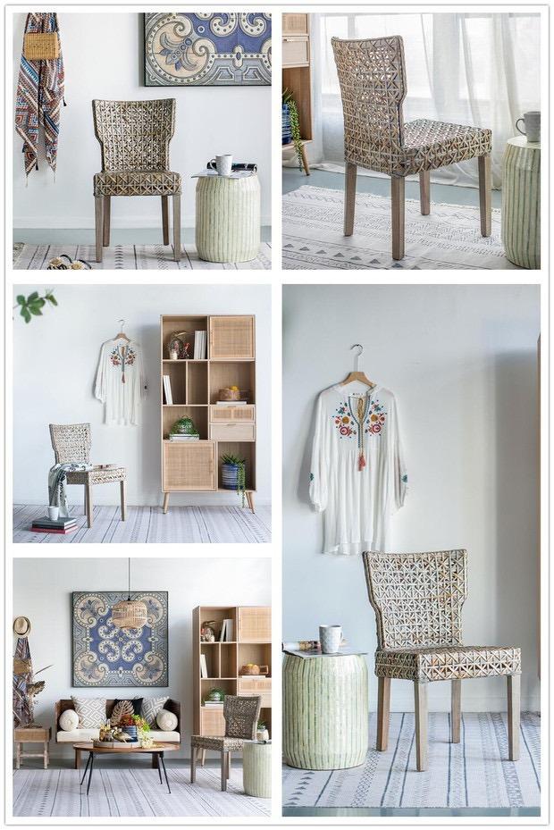 Rashad Rattan Wide Side Chair