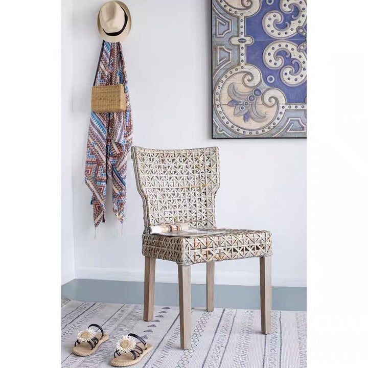 Rashad Rattan Wide Side Chair