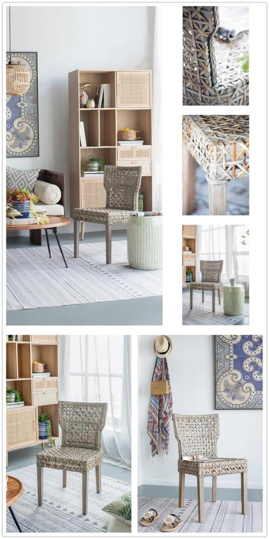 Rashad Rattan Wide Side Chair