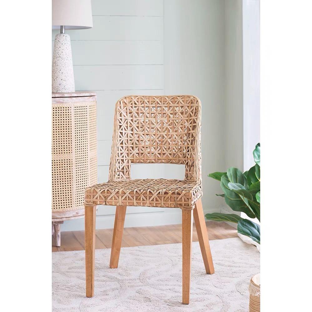 Rashad Rattan Wide Side Chair