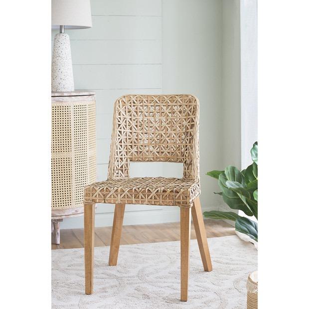 Rashad Rattan Wide Side Chair