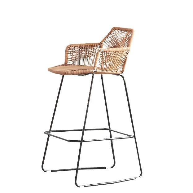 Rattan counter bar stool