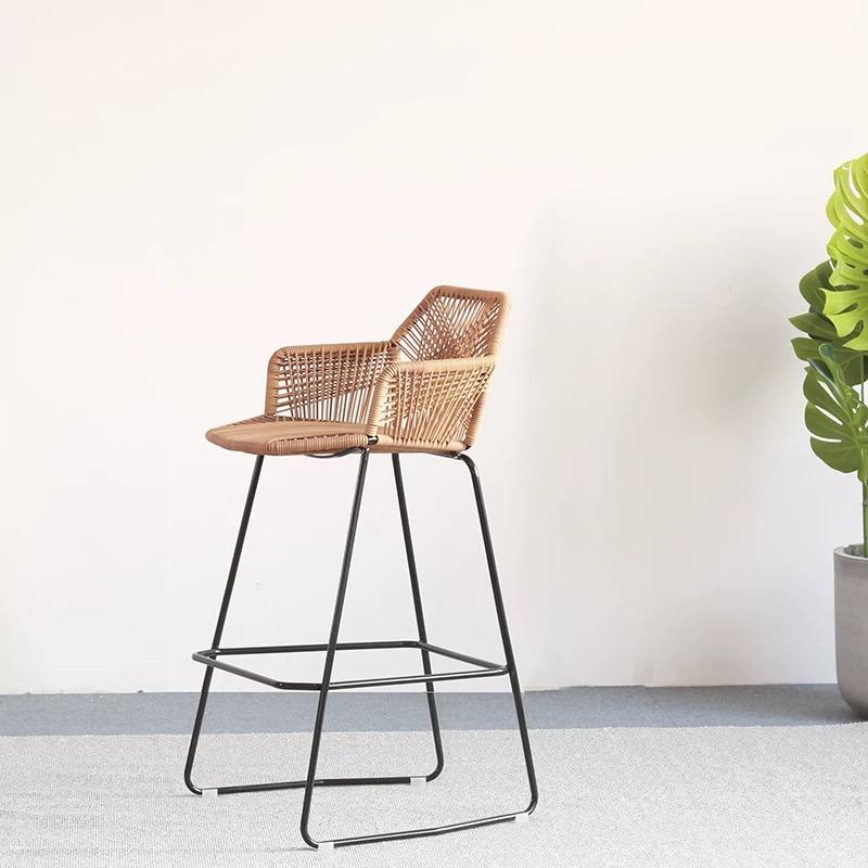 Rattan counter bar stool