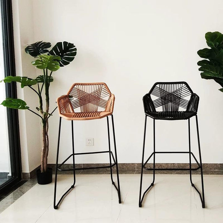 Rattan counter bar stool