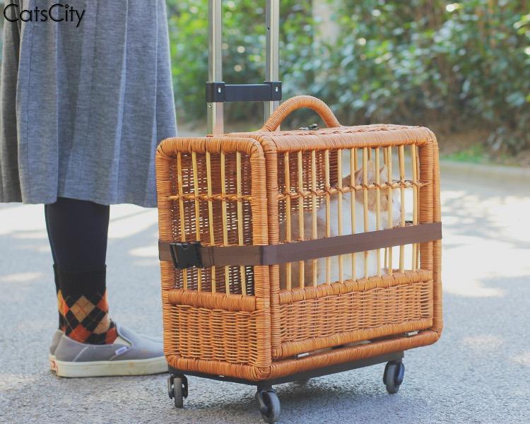 Rattan Rolling Stroller
