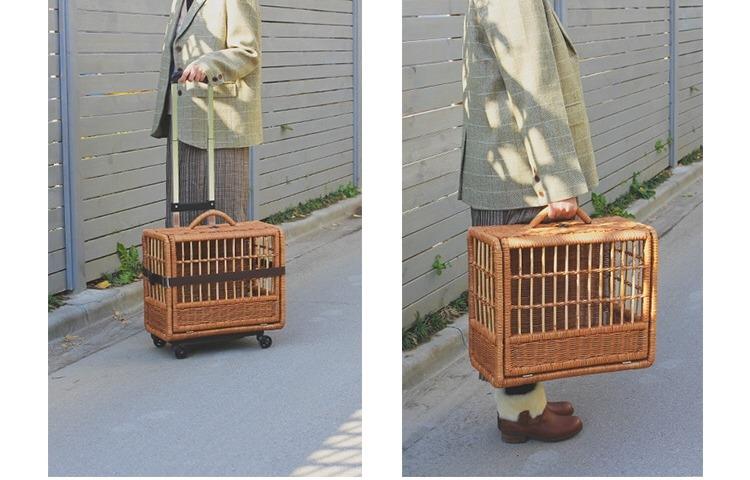 Rattan Rolling Stroller