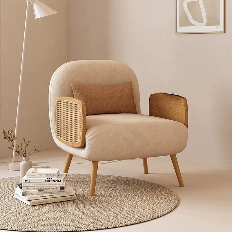 Rattan Upholstered Sleeper Sofa Bed