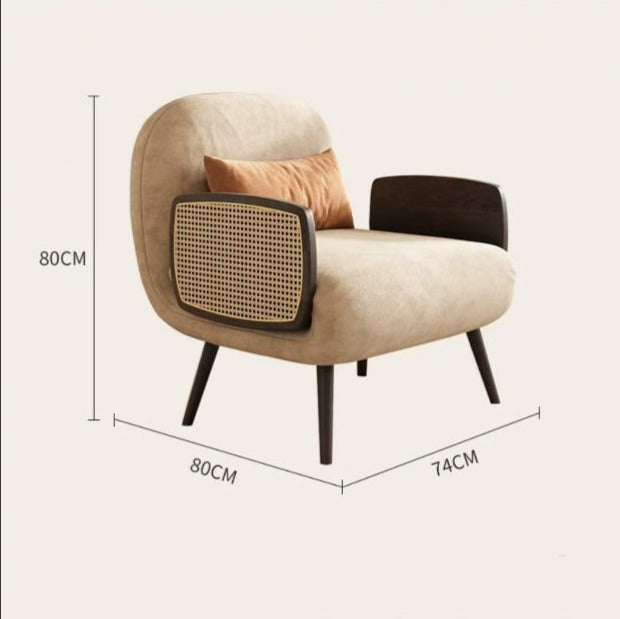 Rattan Upholstered Sleeper Sofa Bed