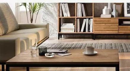 Solid Wood Nesting Coffee Tables Center Piece