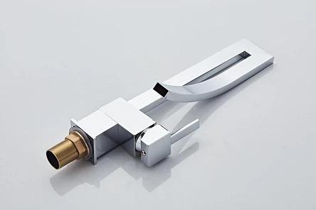 Modern Gold/Silver/Black Curved Waterfall Faucet