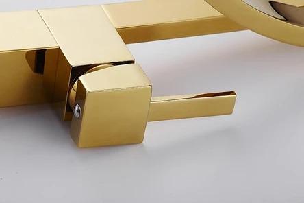 Modern Gold/Silver/Black Curved Waterfall Faucet