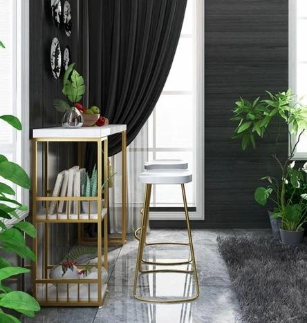 Modern Industrial Solid Wood Bar Table