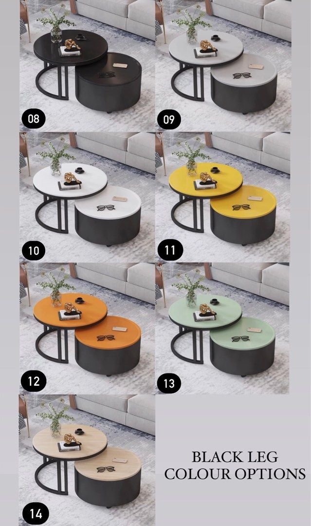 Round Coffee Table Set