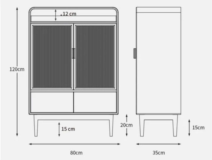 Wood 2 Door Sideboard