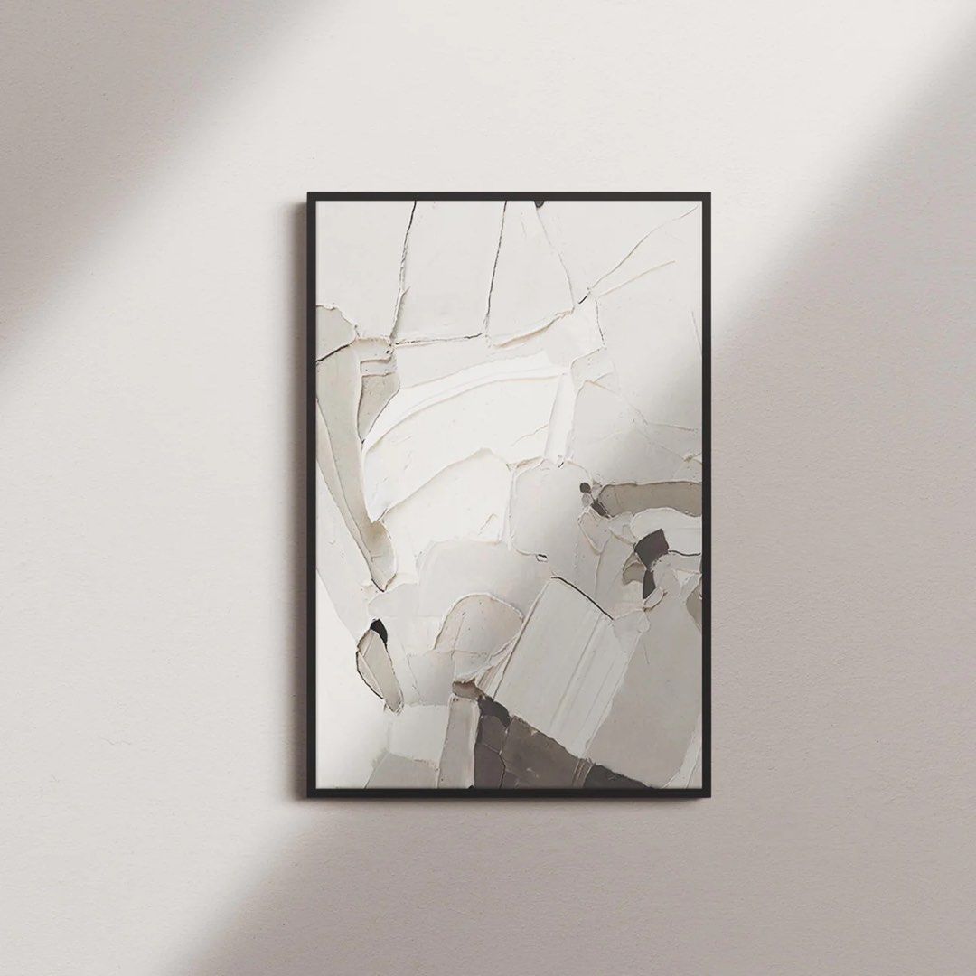 Grey Hand Painted Wall Art