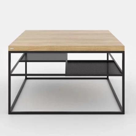 Modern Industrial Mixed Element Wood Coffee Table