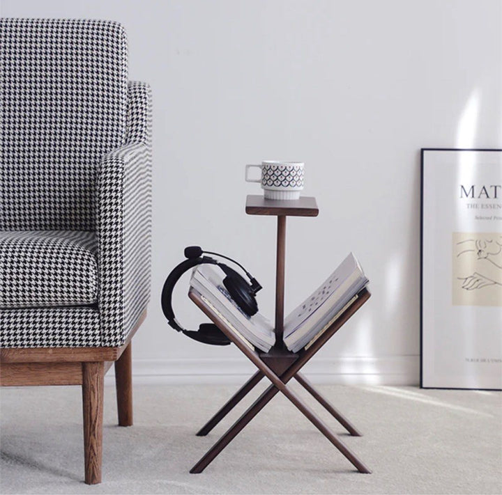 End Table with Mini Bookcase