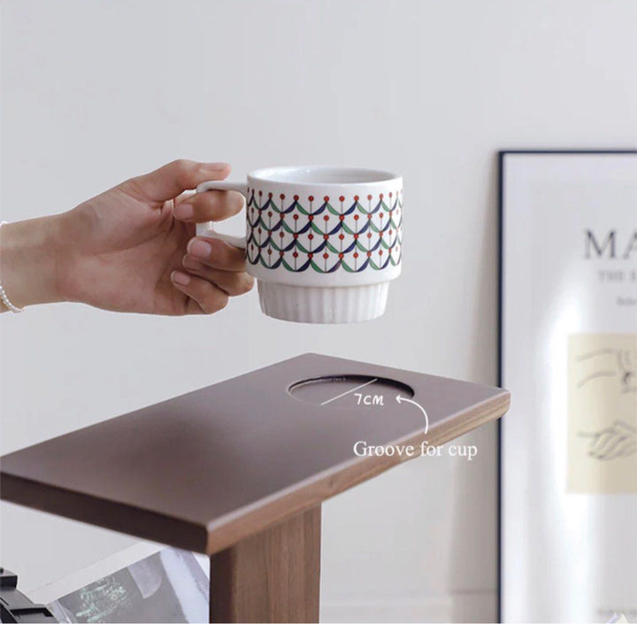 End Table with Mini Bookcase