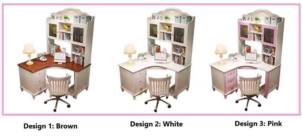 SHEEN Corner Desk Study Table and Bookcase