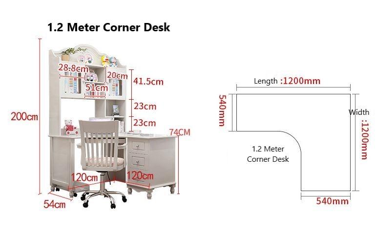 SHEEN Corner Desk Study Table and Bookcase