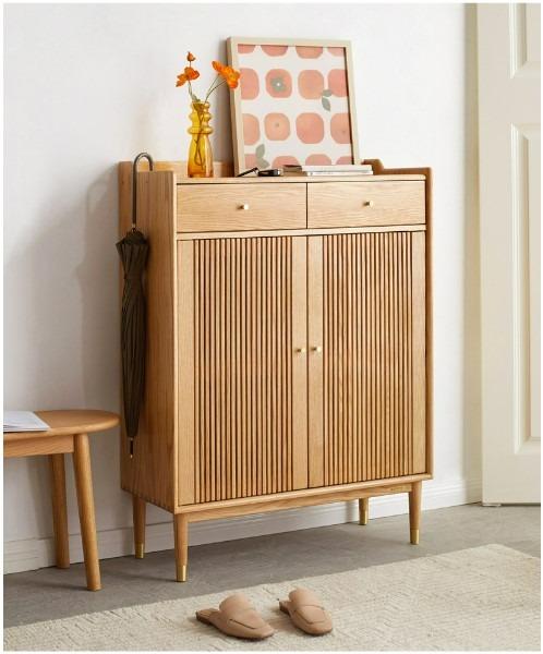 2 Door Shoe Cabinet with Drawers