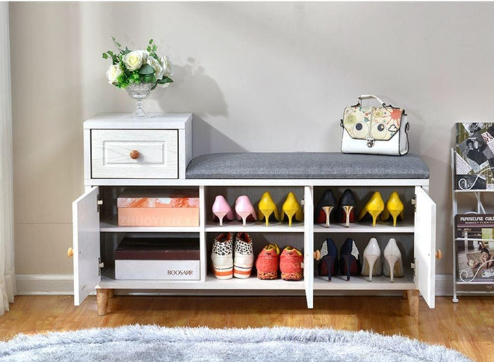 CARLA Sofa Bench with Shoe Rack, Drawer and Cabinet