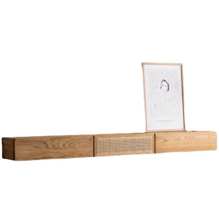 Solid Ash Wood Floating TV Stand