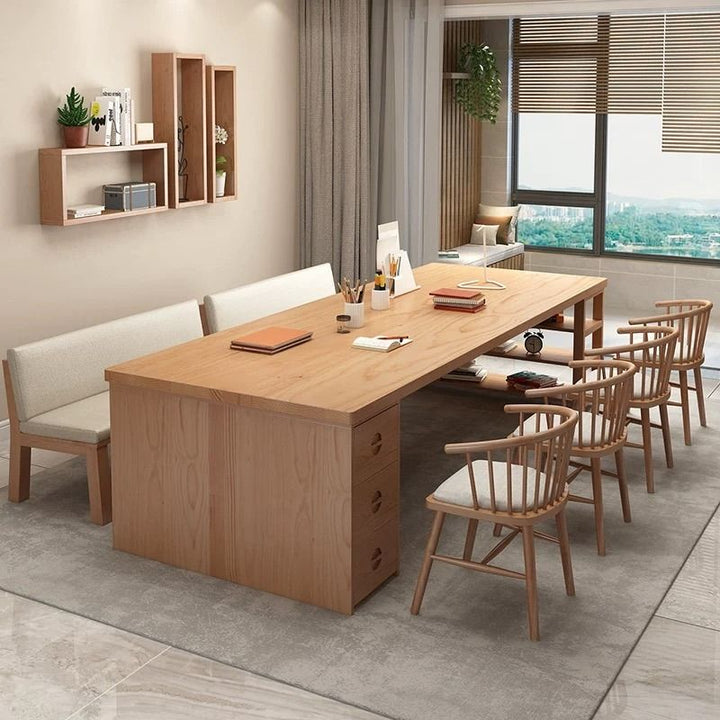 Solid Pine Open Storage Study Table