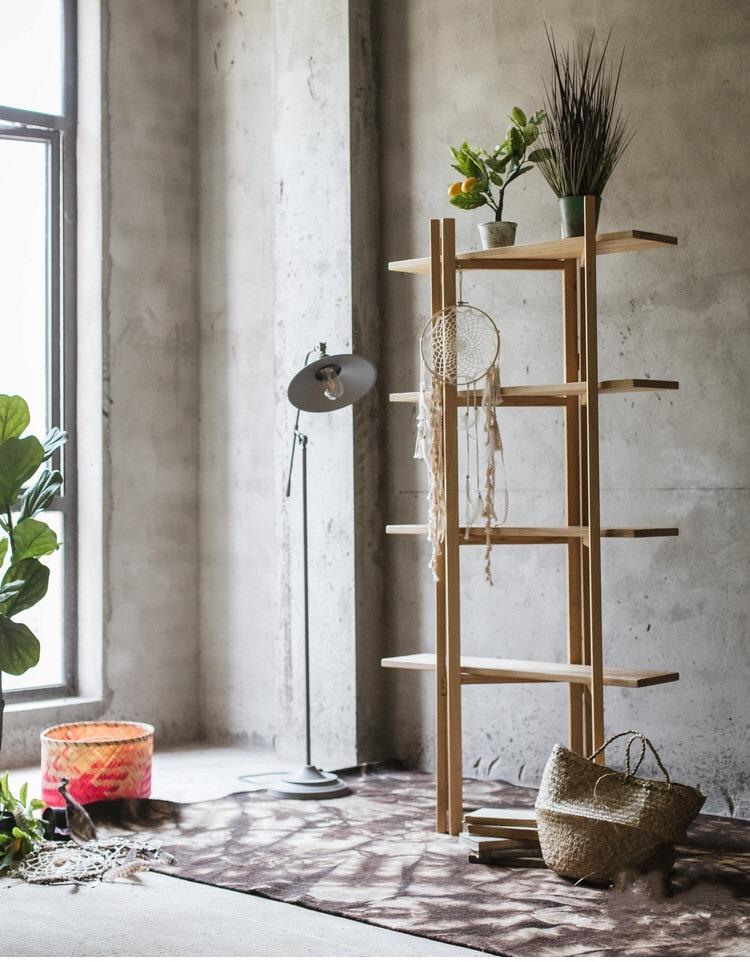 Solid Wood Panel Folding Room Divider