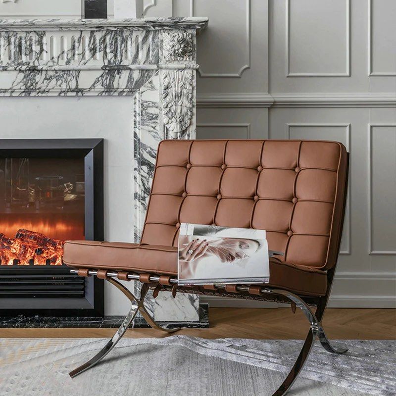 leather Armless Settee