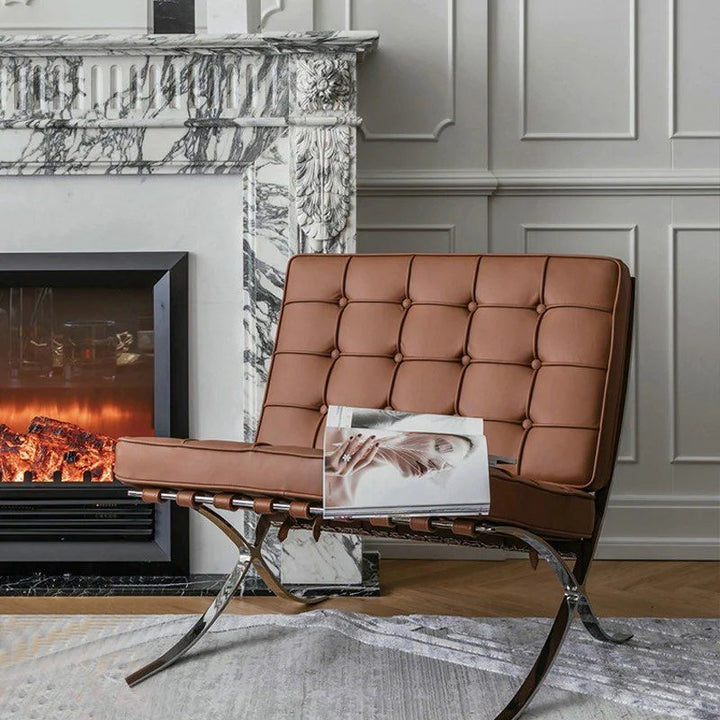 leather Armless Settee