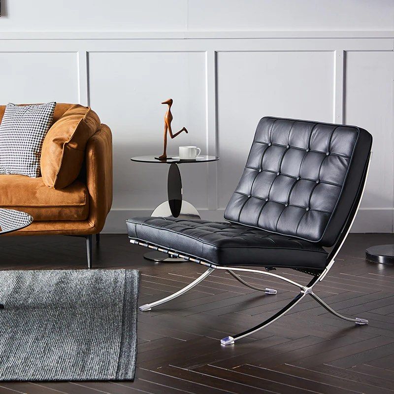 leather Armless Settee