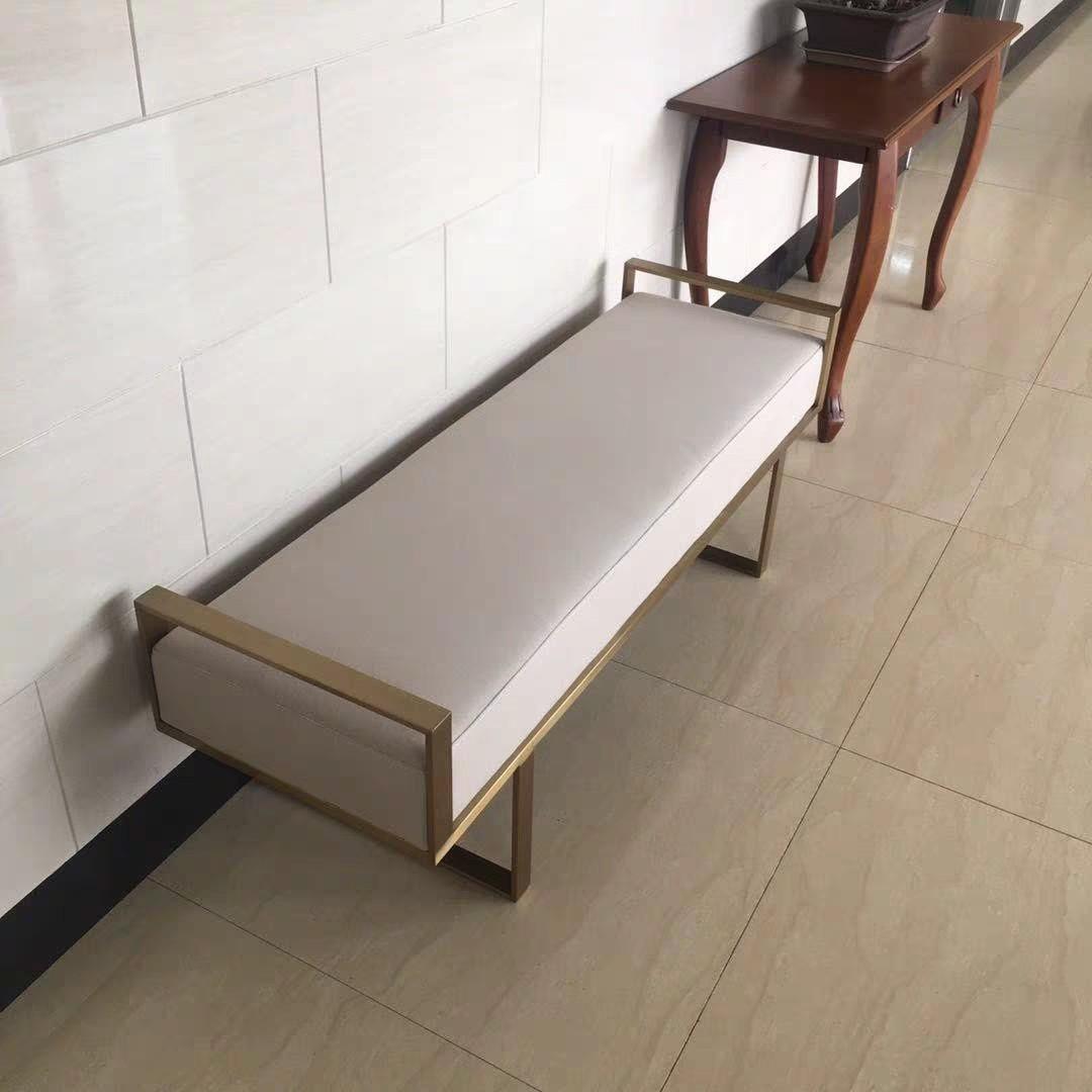 STELLA Classic Brass Ottoman Bench