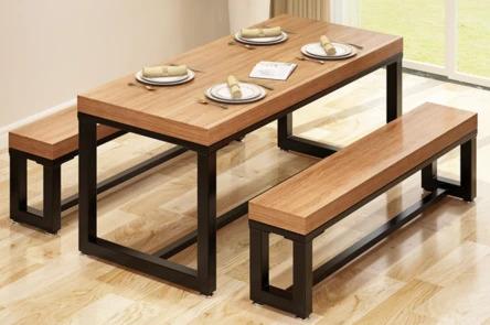 Rustic Pine Wood Dining plus Conference Table