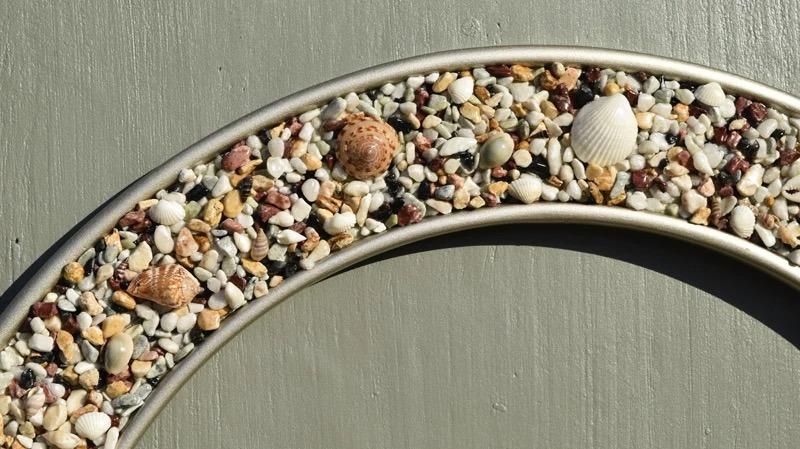 Stone Pebbles Round Mirror