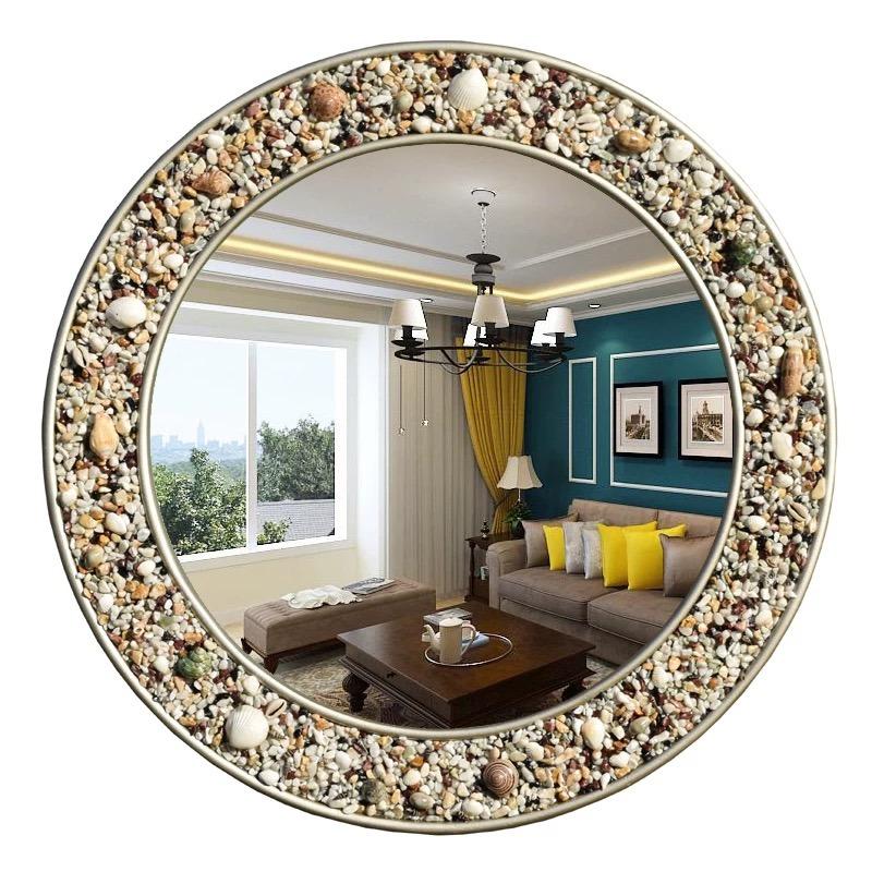 Stone Pebbles Round Mirror