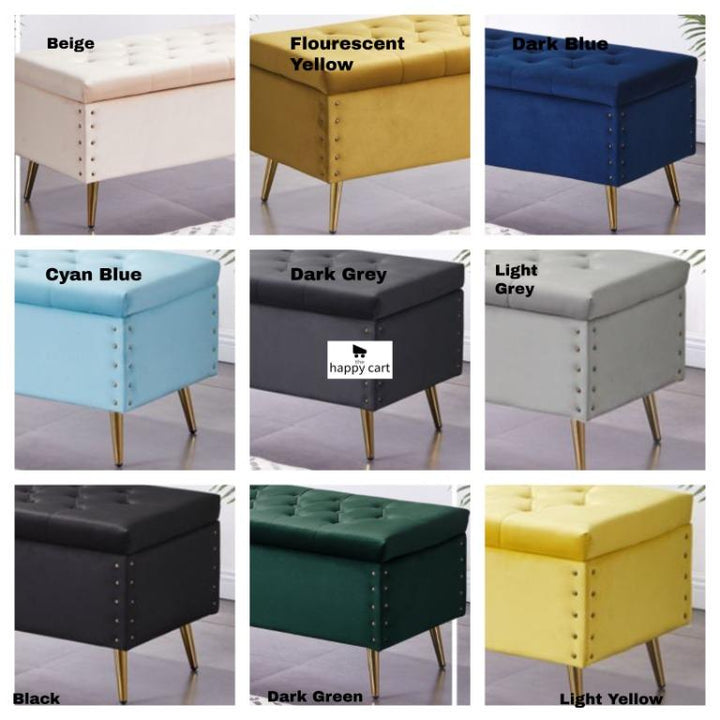 SYLVIA Ottoman Storage Bench with Roomy Interior Storage