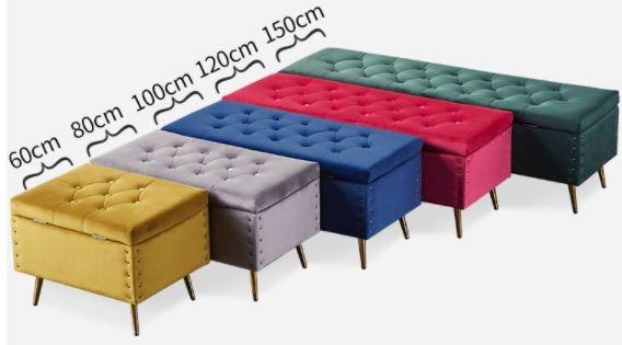 SYLVIA Ottoman Storage Bench with Roomy Interior Storage