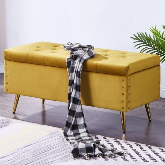SYLVIA Ottoman Storage Bench with Roomy Interior Storage