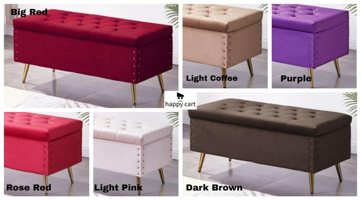 SYLVIA Ottoman Storage Bench with Roomy Interior Storage