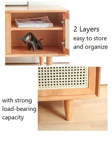 Solid Wood TV Console _ Drawers