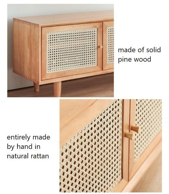 Solid Wood TV Console _ Drawers