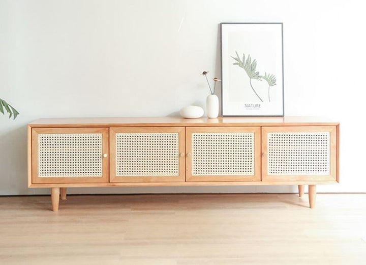 Solid Wood TV Console _ Drawers