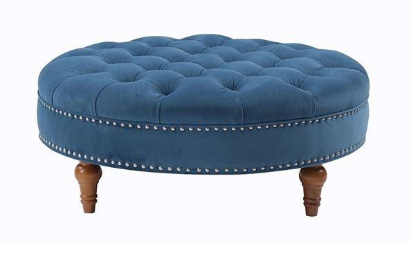 Tufted Round Storage Ottoman Bench _ Luxury