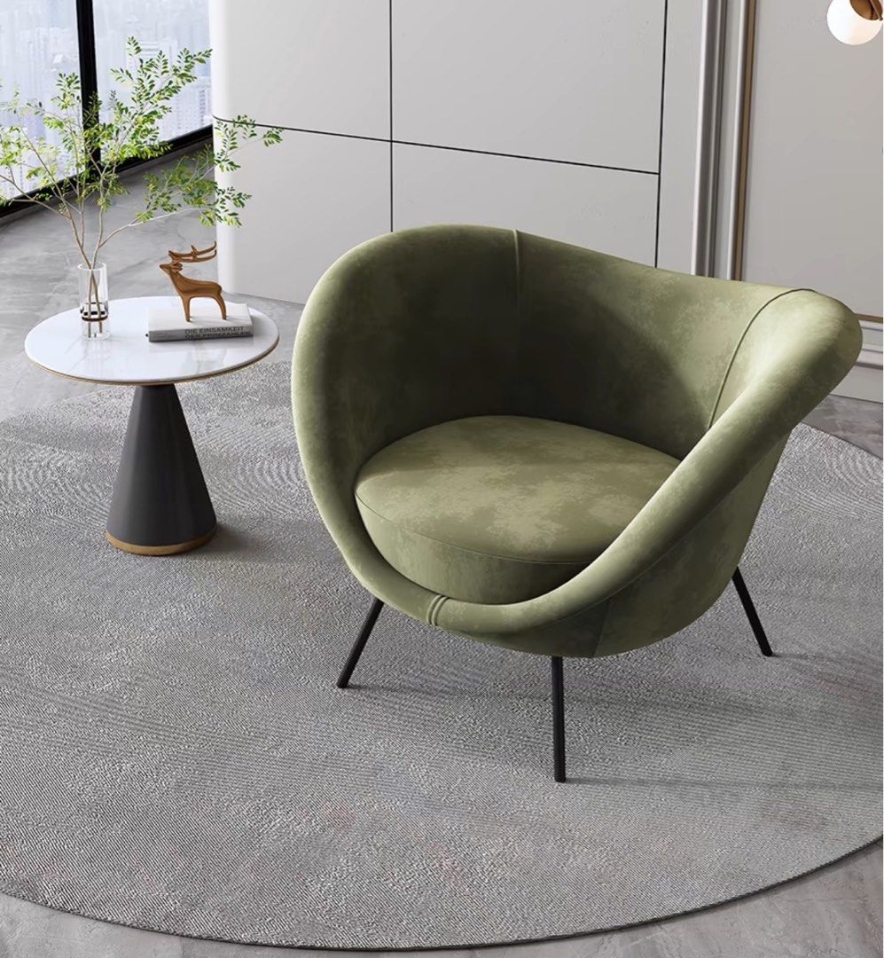 Modern Velvet Lounge Chair
