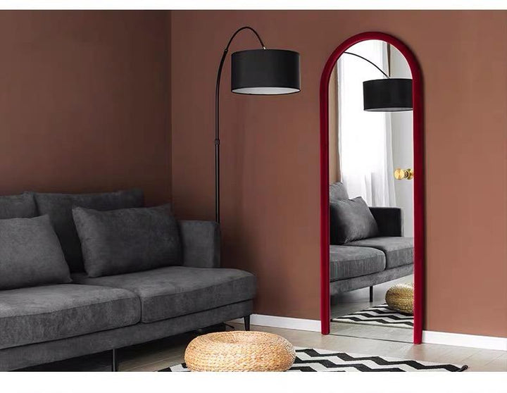 Velvet Arch Wood Mirror