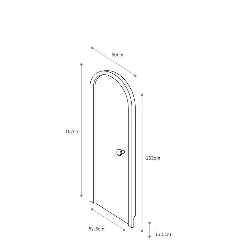Velvet Arch Wood Mirror
